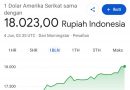 Dolar AS Tembus Rp18.000