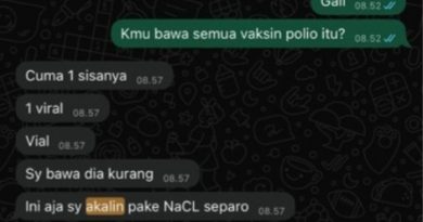 Chat Diduga Internal Klinik Cito bicarakan Pengoplosan Vaksin Pakai NaCl dan penggunaan Vaksisn Kadaluwarsa Chat Diduga Internal Klinik Cito bicarakan Pengoplosan Vaksin Pakai NaCl dan penggunaan Vaksisn Kadaluwarsa